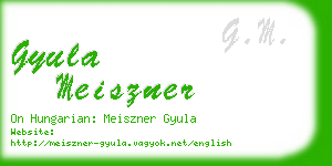 gyula meiszner business card